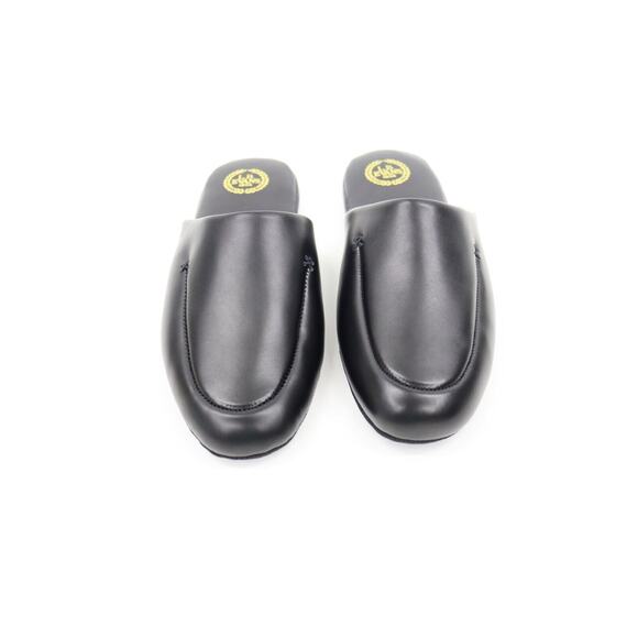 L.B. Evans Duke Scuff Black Genuine Leather Casual Slippers 2761 Size 10 EEE - Picture 9 of 10